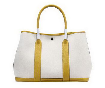 Hermes Garden Party 36cm Tote Bag Canvas Yellow Hermes Garden Party 36cm Tote Bag Canvas Yellow