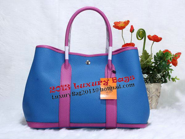 Hermes Garden Party 36cm Tote Bag Grainy Leather Blue Hermes Garden Party 36cm Tote Bag Grainy Leather Blue