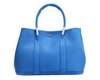 Hermes Garden Party 36cm Tote Bag Grainy Leather Blue Hermes Garden Party 36cm Tote Bag Grainy Leather Blue