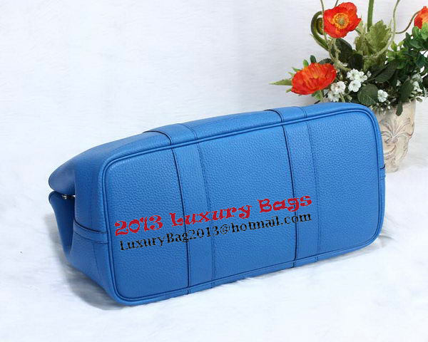 Hermes Garden Party 36cm Tote Bag Grainy Leather Blue Hermes Garden Party 36cm Tote Bag Grainy Leather Blue