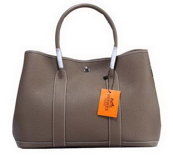 Hermes Garden Party 36cm Tote Bag Grainy Leather Grey Hermes Garden Party 36cm Tote Bag Grainy Leather Grey