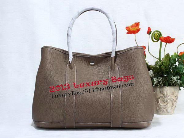 Hermes Garden Party 36cm Tote Bag Grainy Leather Grey Hermes Garden Party 36cm Tote Bag Grainy Leather Grey