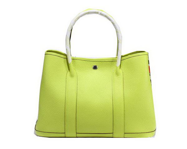 Hermes Garden Party 36cm Tote Bag Grainy Leather Lemon