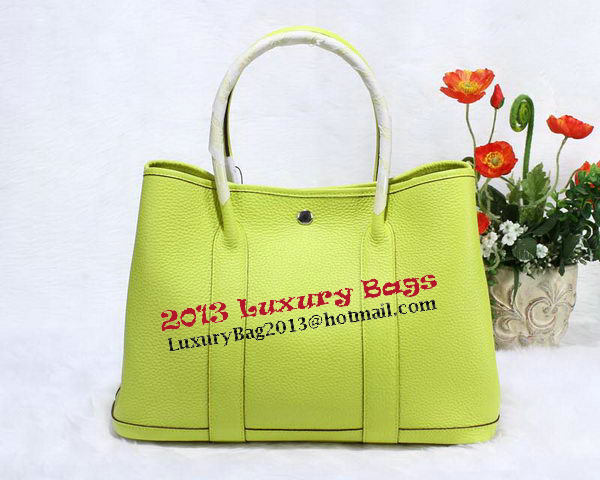 Hermes Garden Party 36cm Tote Bag Grainy Leather Lemon Hermes Garden Party 36cm Tote Bag Grainy Leather Lemon