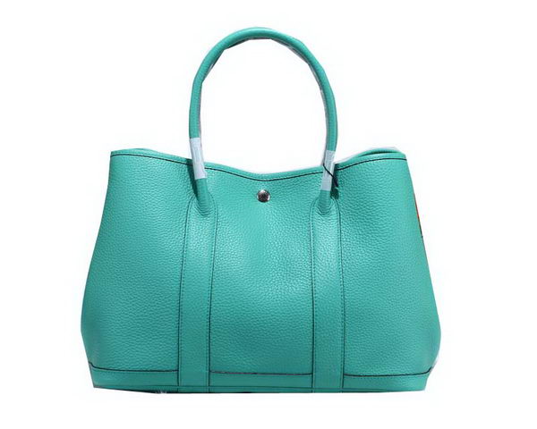 Hermes Garden Party 36cm Tote Bag Grainy Leather Light Blue