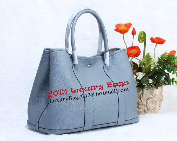 Hermes Garden Party 36cm Tote Bag Grainy Leather SKyBlue