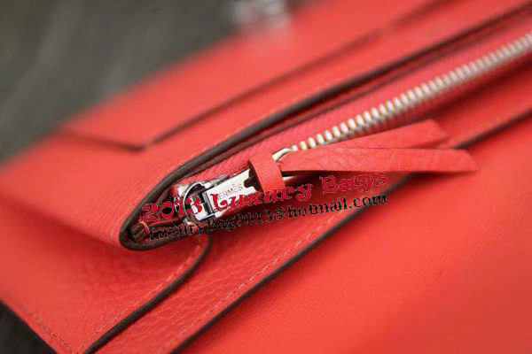 Hermes Compact Passport Holder Original Leather Wallet Light Red Hermes Compact Passport Holder Original Leather Wallet Light Red