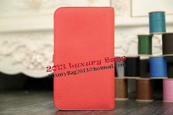 Hermes Compact Passport Holder Original Leather Wallet Light Red Hermes Compact Passport Holder Original Leather Wallet Light Red