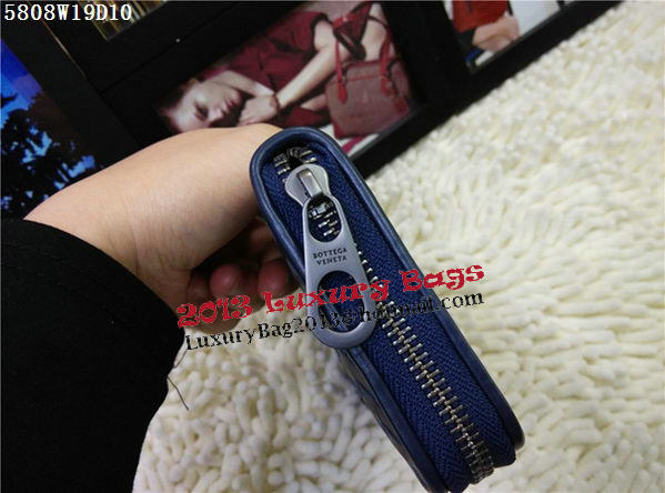 Bottega Veneta Intrecciato Nappa Zip Around Wallet BV5808 Royal Bottega Veneta Intrecciato Nappa Zip Around Wallet BV5808 Royal