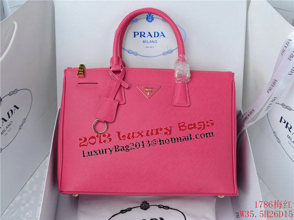 Prada Saffiano Calfskin Leather Tote Bag PBN1786 Rose Prada Saffiano Calfskin Leather Tote Bag PBN1786 Rose