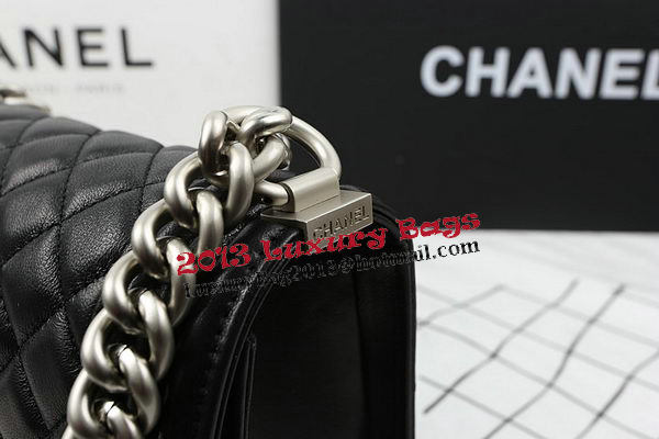 Boy Chanel Flap Shoulder Bags Original Lambskin A67025 Black Boy Chanel Flap Shoulder Bags Original Lambskin A67025 Black