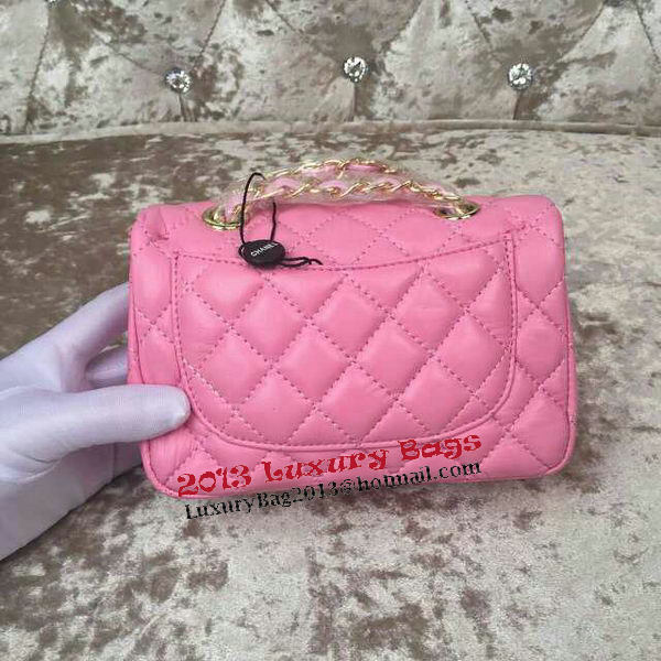 Chanel Classic MINI Flap Bag Sheepskin Leather A1115 Pink Chanel Classic MINI Flap Bag Sheepskin Leather A1115 Pink