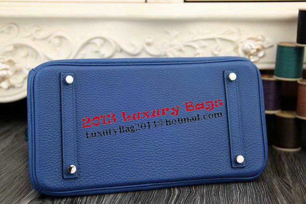 Hermes Birkin 35CM 30CM Tote Bag Original Leather HB35O Blue Hermes Birkin 35CM 30CM Tote Bag Original Leather HB35O Blue