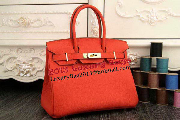 Hermes Birkin 35CM 30CM Tote Bag Original Leather HB35O Orange Hermes Birkin 35CM 30CM Tote Bag Original Leather HB35O Orange