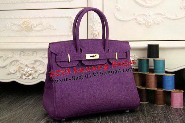 Hermes Birkin 35CM 30CM Tote Bag Original Leather HB35O Purple Hermes Birkin 35CM 30CM Tote Bag Original Leather HB35O Purple