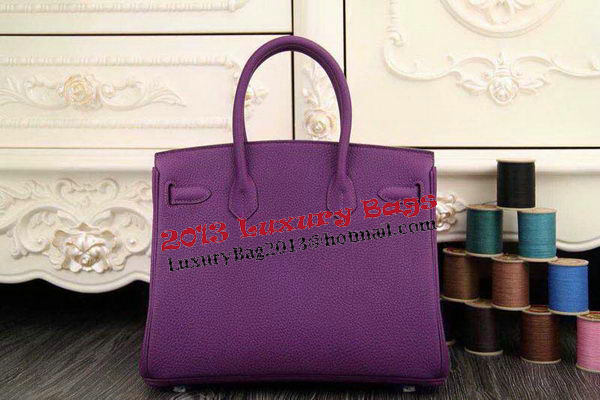 Hermes Birkin 35CM 30CM Tote Bag Original Leather HB35O Purple Hermes Birkin 35CM 30CM Tote Bag Original Leather HB35O Purple