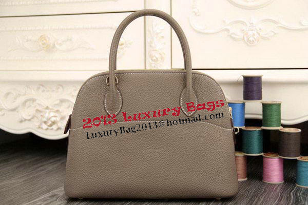 Hermes Bolide 31CM Original Leather Tote Bag Grey Hermes Bolide 31CM Original Leather Tote Bag Grey