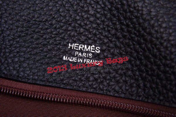 Hermes Briefcase Original Grainy Leather H8813T Black Hermes Briefcase Original Grainy Leather H8813T Black