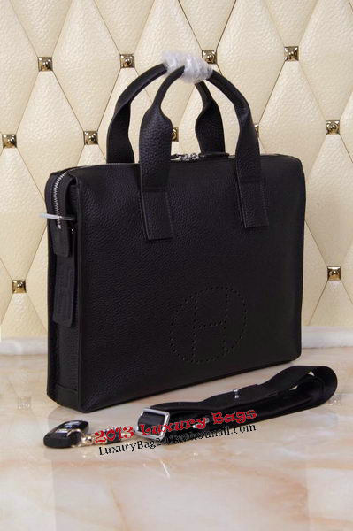 Hermes Briefcase Original Grainy Leather H8813T Black Hermes Briefcase Original Grainy Leather H8813T Black