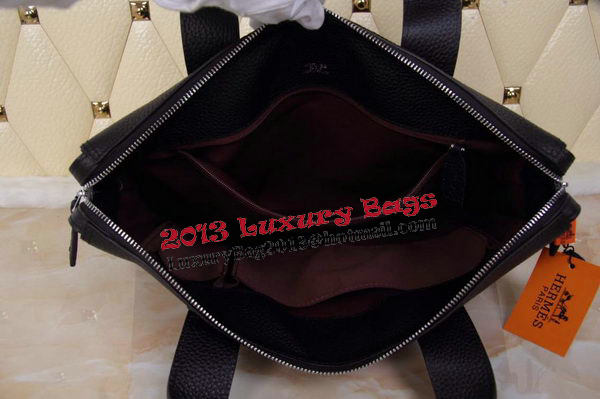Hermes Briefcase Original Grainy Leather H8813T Black Hermes Briefcase Original Grainy Leather H8813T Black