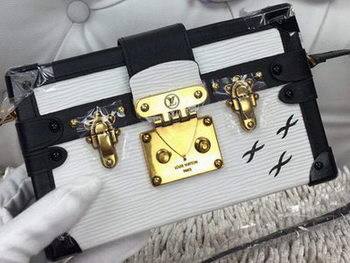 Louis Vuitton Petite Malle Epi Leather Bag M94219 White Louis Vuitton Petite Malle Epi Leather Bag M94219 White