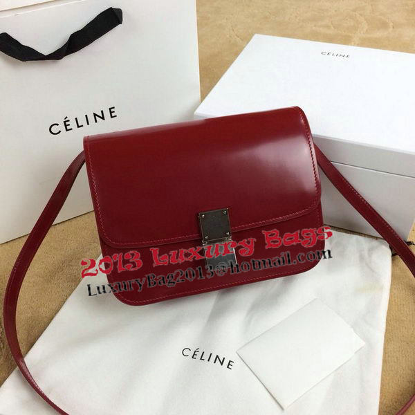Celine Classic Box Small Flap Bag Smooth Leather C11042 Dark Red Celine Classic Box Small Flap Bag Smooth Leather C11042 Dark Red