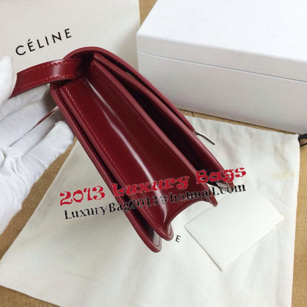 Celine Classic Box Small Flap Bag Smooth Leather C11042 Dark Red Celine Classic Box Small Flap Bag Smooth Leather C11042 Dark Red