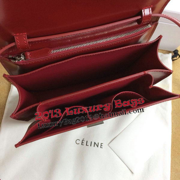 Celine Classic Box Small Flap Bag Smooth Leather C11042 Dark Red Celine Classic Box Small Flap Bag Smooth Leather C11042 Dark Red