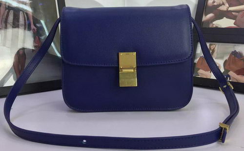 Celine Classic Box Flap Bag Calfskin Leather C88008 Royal