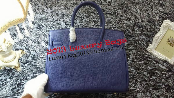 Hermes Birkin 30CM Tote Bags Litchi Leather H30LI Royal Hermes Birkin 30CM Tote Bags Litchi Leather H30LI Royal