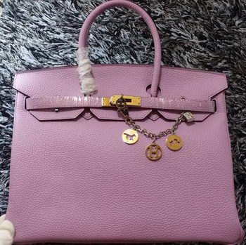Hermes Birkin 35CM Tote Bag Litchi Leather HB35GL Lavender Hermes Birkin 35CM Tote Bag Litchi Leather HB35GL Lavender