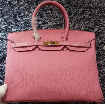 Hermes Birkin 35CM Tote Bag Litchi Leather HB35GL Pink Hermes Birkin 35CM Tote Bag Litchi Leather HB35GL Pink