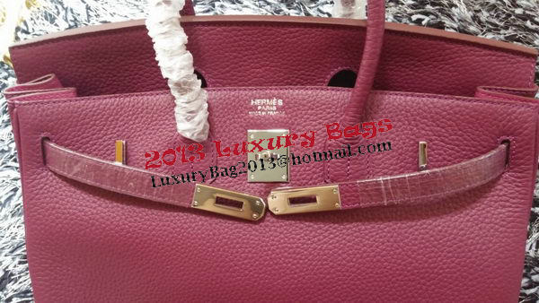 Hermes Birkin 35CM Tote Bag Litchi Leather HB35GL Purple Hermes Birkin 35CM Tote Bag Litchi Leather HB35GL Purple