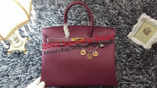 Hermes Birkin 35CM Tote Bag Litchi Leather HB35GL Purple Hermes Birkin 35CM Tote Bag Litchi Leather HB35GL Purple
