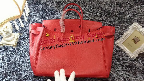 Hermes Birkin 35CM Tote Bag Litchi Leather HB35GL Red Hermes Birkin 35CM Tote Bag Litchi Leather HB35GL Red