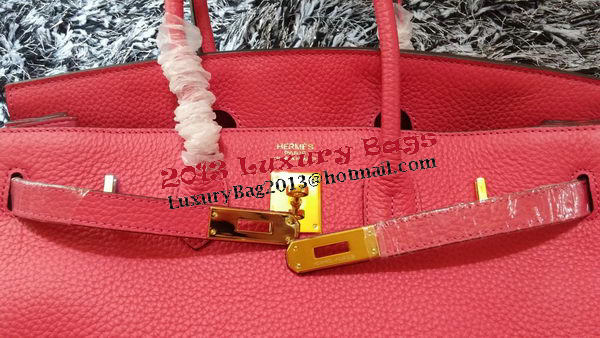 Hermes Birkin 35CM Tote Bag Litchi Leather HB35GL Rose Hermes Birkin 35CM Tote Bag Litchi Leather HB35GL Rose