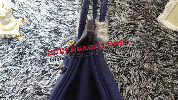 Hermes Birkin 35CM Tote Bag Litchi Leather HB35GL Royal Hermes Birkin 35CM Tote Bag Litchi Leather HB35GL Royal