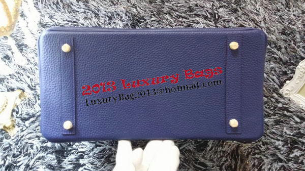 Hermes Birkin 35CM Tote Bag Litchi Leather HB35GL Royal Hermes Birkin 35CM Tote Bag Litchi Leather HB35GL Royal
