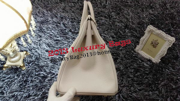 Hermes Birkin 35CM Tote Bag Litchi Leather HB35GL White Hermes Birkin 35CM Tote Bag Litchi Leather HB35GL White