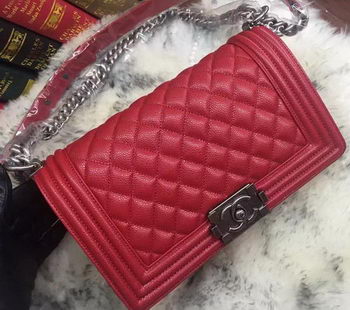 Boy Chanel Flap Shoulder Bag Cannage Pattern A67086 Red Boy Chanel Flap Shoulder Bag Cannage Pattern A67086 Red