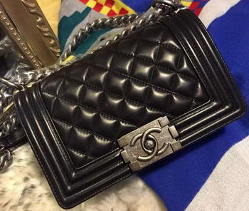 Boy Chanel Flap Shoulder Bags Sheepskin Leather A67085 Black Boy Chanel Flap Shoulder Bags Sheepskin Leather A67085 Black