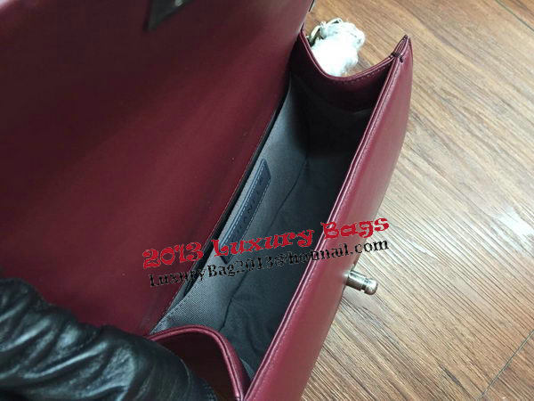 Boy Chanel Flap Shoulder Bags Sheepskin Leather A67085 Burgundy Boy Chanel Flap Shoulder Bags Sheepskin Leather A67085 Burgundy