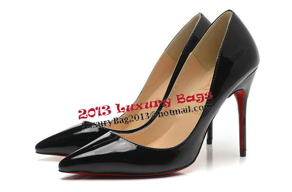 Christian Louboutin 100mm Pump Patent Leather CL1493 Black Christian Louboutin 100mm Pump Patent Leather CL1493 Black