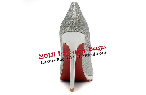 Christian Louboutin 120mm Pump Patent Leather CL1502 Silver Christian Louboutin 120mm Pump Patent Leather CL1502 Silver