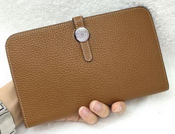Hermes Dogon Combined Wallet Litchi Leather A508 Wheat Hermes Dogon Combined Wallet Litchi Leather A508 Wheat