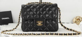 Chanel Classic MINI Flap Bag Black Sheepskin Leather A1115 Gold Chanel Classic MINI Flap Bag Black Sheepskin Leather A1115 Gold