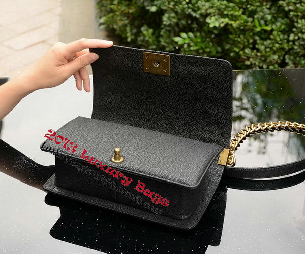 Boy Chanel Flap Shoulder Bags Black Cannage Pattern Leather A67086 Brass Boy Chanel Flap Shoulder Bags Black Cannage Pattern Leather A67086 Brass