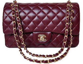 Chanel 2.55 Series Flap Bag Burgundy Patent Leather A1112 Gold Chanel 2.55 Series Flap Bag Burgundy Patent Leather A1112 Gold