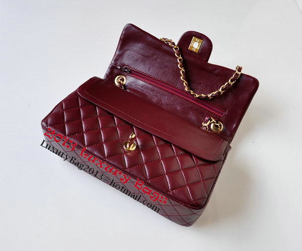 Chanel 2.55 Series Flap Bag Burgundy Patent Leather A1112 Gold Chanel 2.55 Series Flap Bag Burgundy Patent Leather A1112 Gold