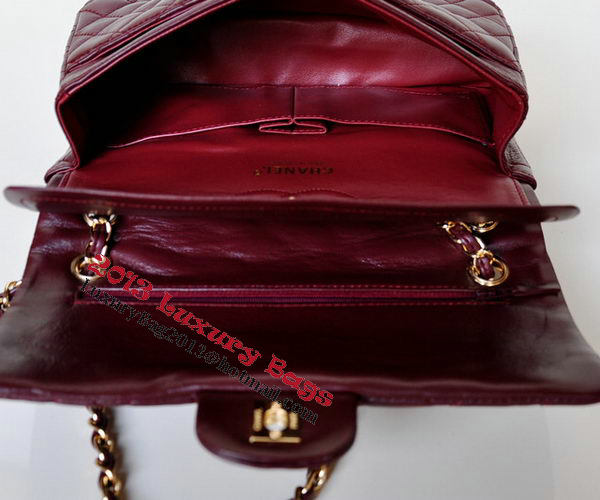 Chanel 2.55 Series Flap Bag Burgundy Patent Leather A1112 Gold Chanel 2.55 Series Flap Bag Burgundy Patent Leather A1112 Gold